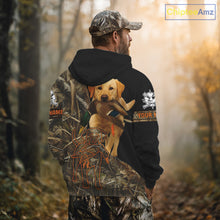 Load image into Gallery viewer, Yellow Lab Hunting Dog Customized Name All Over Print Shirts For Hunters, Duck Hunting Shirt NHT276