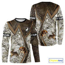 Load image into Gallery viewer, Beagle Dog Chasing the Rabbit Camo Custom Name Shirts, Rabbit Hunting Gifts NHT283