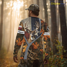 Load image into Gallery viewer, Deer Hunting Shirt-Personalized Texas Flag Camo Forest, Best Gifts for Deer Hunters NHT198