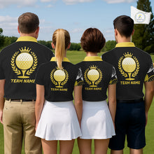Load image into Gallery viewer, Golf Balls Yellow Pattern Mens Golf Polo Shirts Custom Golf Apparel For Familly Team Shirt NHT708
