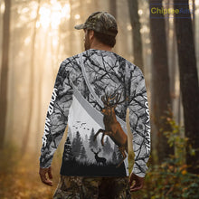 Load image into Gallery viewer, Red Deer Hunting Camo Gray Custom Name 3D All Over Print Shirt, Deer Hunting Shirt NHT211