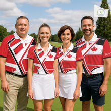 Load image into Gallery viewer, Personalized Canada Flag Mens Golf Polo Shirt, Patriotic Golf Gifts For Golf Lover NHT733