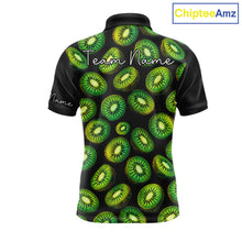 Load image into Gallery viewer, Funny Colorful Kiwi In Dark Golf Men's Polo Shirt,  Funny Fruit Pattern Polo Top NHT579