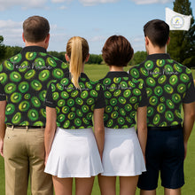 Load image into Gallery viewer, Funny Colorful Kiwi In Dark Golf Men's Polo Shirt,  Funny Fruit Pattern Polo Top NHT579