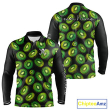 Load image into Gallery viewer, Funny Colorful Kiwi In Dark Golf Men's Polo Shirt,  Funny Fruit Pattern Polo Top NHT579