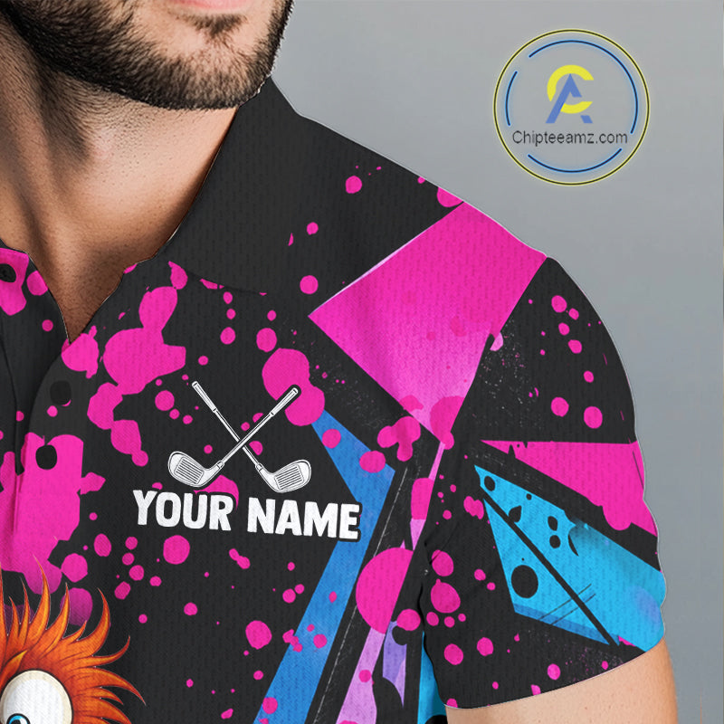 Colorful Funny Chicken Golf Jersey For Men Golf League Golf Team Shirts NHT953