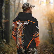Load image into Gallery viewer, Personalized Orange Camo Black Skull Deer Hunting 3D Shirts, Perfect Gift for Hunters NHT281