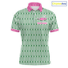 Load image into Gallery viewer, Funny Pink Green Geometric Polo Golf Shirt, Retro Style Performance Golf Top For Family Team Shirt NHT692