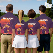 Load image into Gallery viewer, Personalized Duck Golf Shirt - Retro Sunset Golf Polo Shirt For Men NHT1038