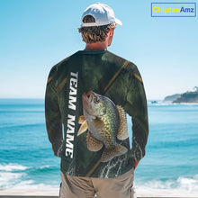 Load image into Gallery viewer, Personalized Crappie Fishing Jersey – Green Angler Shirt Custom Name, Fishing Gift For Men NHT875