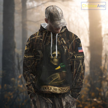 Load image into Gallery viewer, Duck Hunting Camouflage US Flag Custom 3D All Over Printed Shirts Personalized Hunting gift NHT106