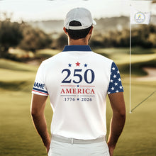 Load image into Gallery viewer, American Flag Mens Golf Polo Shirts, Patriotic Team Golf Jerseys NHT885