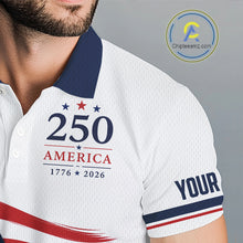 Load image into Gallery viewer, American Flag Mens Golf Polo Shirts, Patriotic Team Golf Jerseys NHT885
