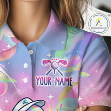 Load image into Gallery viewer, Funny Pastel Dolphin Womens Golf Polo Shirt Custom Ocean Golf Shirt, Polo Gift For Golf Lovers NHT897
