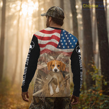 Load image into Gallery viewer, Personalized Rabbit Hunting Shirt 3D All Over Print with Beagle Dog and US Flag Hunting Gift NHT157
