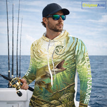 Load image into Gallery viewer, Northern Pike Fishing Jerseys For Men, Personalized Northern Pike Long Sleeve Hooded Fishing Shirts NHT808