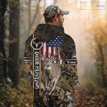 Load image into Gallery viewer, Deer Hunting Shirt US Flag 3D All Over Print, Hunting Clothes for Deer Hunting Season NHT165