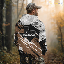 Load image into Gallery viewer, Deer Hunting Shirt 3D All Over Print Brown Black Gray Camo Deer With TX Flag Season NHT65