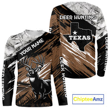 Load image into Gallery viewer, Deer Hunting Shirt 3D All Over Print Brown Black Gray Camo Deer With TX Flag Season NHT65