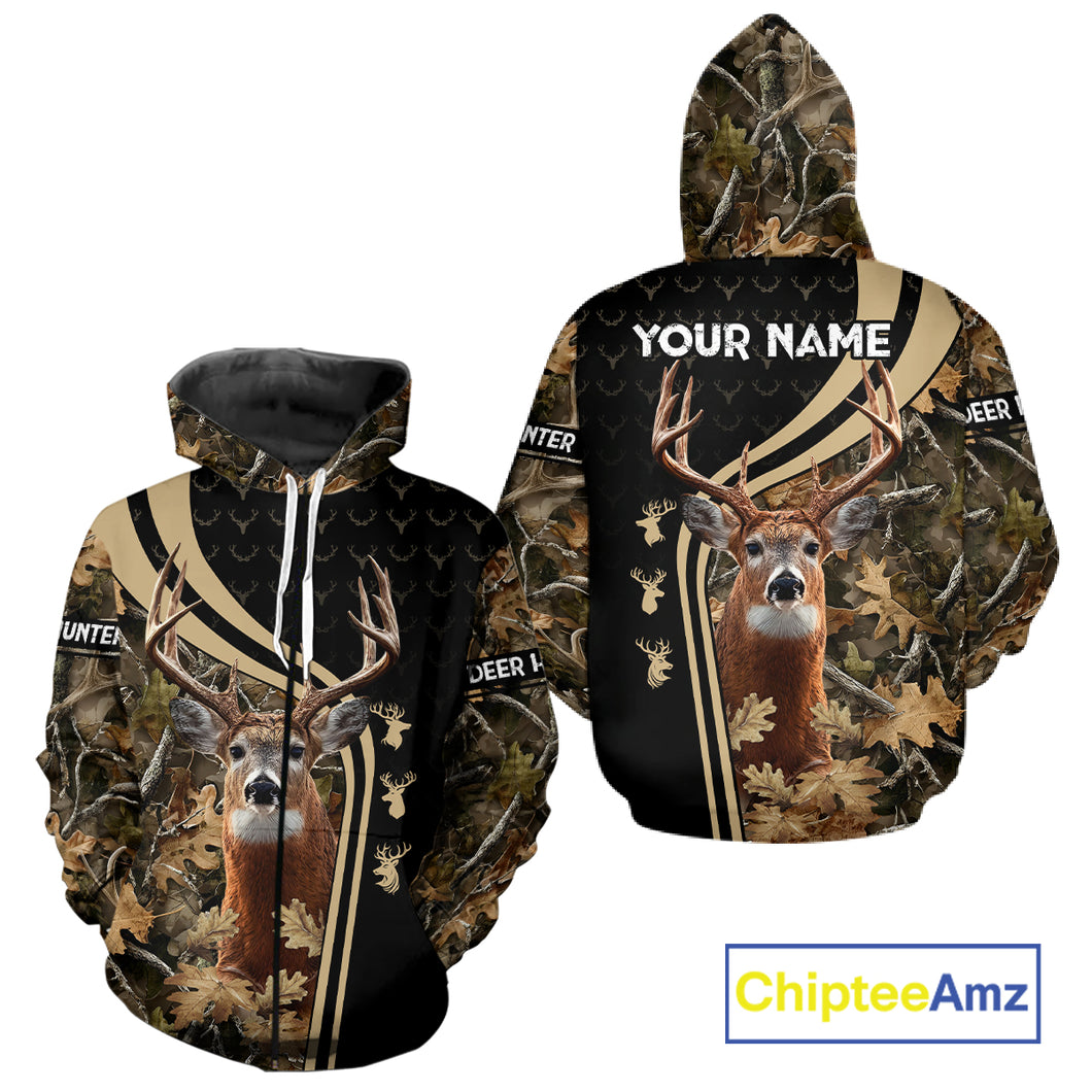 Custom Camo Forest 3D Animal Deer Hunting Shirt Best Hunting Clothes For Season NHT98