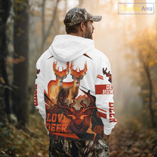Load image into Gallery viewer, White-tailed Deer Buck Pair 3D Printed Orange Shirt – Personalized Gifts for Deer Hunters NHT11