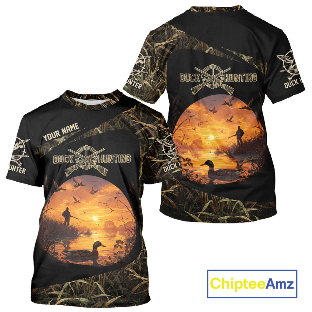 Personalized Duck Hunting 3D All Over Printed Camo with Custom Name Outdoor Gift for Hunters NHT117
