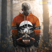 Load image into Gallery viewer, Season Personalized Deer Hunting Shirt 3D Full Moon Deer Skull All Over Print Hunting Gifts NHT36