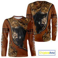 Load image into Gallery viewer, Boar Hunting Brown Camouflage 3D Shirt For Hunting Season Hunting Clothes For Hunters NHT138