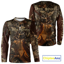 Load image into Gallery viewer, Personalized Red Deer Hunting Camo Full Printing Shirts Deer Hunting Gift for Hunters NHT144