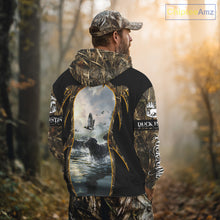 Load image into Gallery viewer, Duck Hunting Grass Camo with Black Labrador Retriever 3D Shirts, Hunting Gifts NBT140