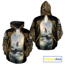 Load image into Gallery viewer, Duck Hunting Grass Camo with Black Labrador Retriever 3D Shirts, Hunting Gifts NBT140