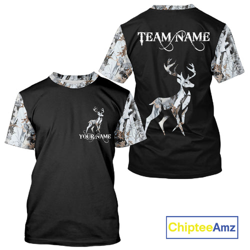 Best Deer Hunting Snow camo custom Name 3D all over printed Shirt, Deer hunting gifts NHT50