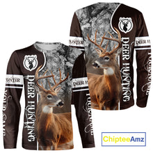 Load image into Gallery viewer, Deer Hunting Shirt Personalized 3D All Over Print Brown With Gray Camo Hunting Clothes NHT60