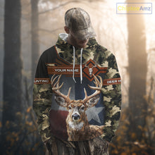 Load image into Gallery viewer, Whitetail Deer Hunting Shirt With Camouflage And Full 3D Print For Texas Deer Hunting Season NHT73