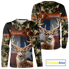 Load image into Gallery viewer, Whitetail Deer Hunting Shirt With Camouflage And Full 3D Print For Texas Deer Hunting Season NHT73
