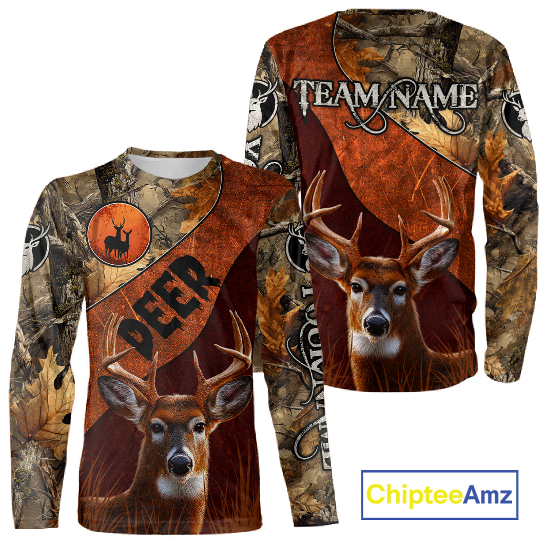 Deer Hunting Camouflage Shirt With Custom Name, Custom Team Name, Hunting Gifts  NHT19