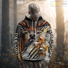 Load image into Gallery viewer, Whitetails Deer Hunting Shirt Custom Name Beautiful Camo Autumn Leaves For Deer Hunters NHT37