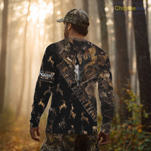 Load image into Gallery viewer, Deer Hunting Custom Name Camo Shirt, Hunting Gift For Men, Camouflage Deer Shirts NHT10