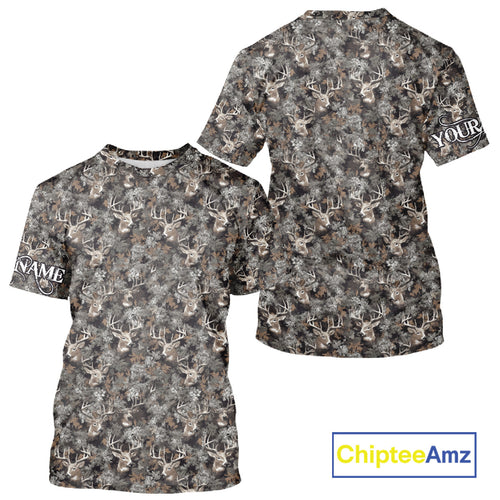 Beautiful Deer Hunting Shirt Pattern Deer Camo Custom Name 3D All Over Printed Hunting Gift NHT90