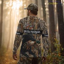 Load image into Gallery viewer, Duck Hunting Shirts With Black Labrador Retriever Dog Shirts Personalized Hunting Clothes NHT115