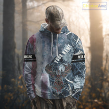 Load image into Gallery viewer, Best Deer Hunting Shirt with US Flag Deer Camo for Hunters, Perfect Hunter Gifts NHT22