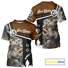 Load image into Gallery viewer, Boar Hunting Brown Camo Snow Winter 3D Shirt For Hunting Season Hunting Clothes For Hunters NHT120