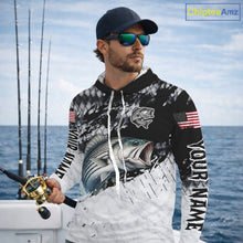 Load image into Gallery viewer, Custom Striped Bass Saltwater Fishing Shirts Long Sleeve, Bass Fishing Jersey For Men NHT519