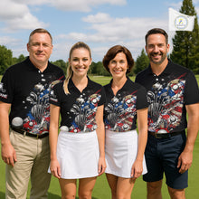 Load image into Gallery viewer, Patriotic Golf Polo Shirt Custom USA Flag Golf Shirt For Men, Golf Apparel Gift For Golfers NHT904