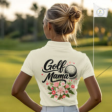 Load image into Gallery viewer, Beige Golf Mama Womens Polo Shirt, Funny Golf Mom Shirt, Mothers Day Gift For Golf Lover Mom, Ladies Golf Polo NHT752