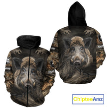 Load image into Gallery viewer, Personalized Wild Boar Hunting Camo Full Printing Shirts Boar Hunting Gifts Gift for Hunters NHT135