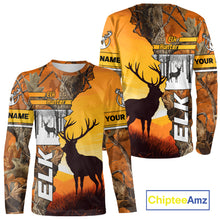 Load image into Gallery viewer, Elk Hunting Shirt Personalized 3D All Over Print Orange Autumn camo, Elk Hunting Shirt NHT137