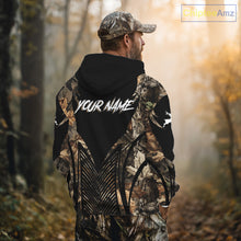 Load image into Gallery viewer, Whitetail Deer Hunting Shirt Black Camo 3D Custom Name, Season Deer Hunting, Hunting Gift NHT140