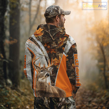 Load image into Gallery viewer, Whitetail Deer Hunting 3D All-Over Print Shirt with Deer Buck, Orange Camo for Deer Hunters NHT249