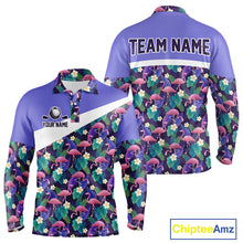 Load image into Gallery viewer, Purple Flamingo Tropical Pattern Golf Polo Shirt Custom Golf Shirts For Mens NHT584